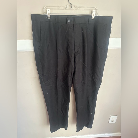 Stacy Adams Classic Men’s Black Linen/Cotton Blend Dress Pants Size 42W/32
